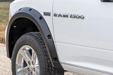 Pocket Fender Flares GW7 Bright White Ram 1500 2WD/4WD (2009-2018 &amp; Classic) Rough Country