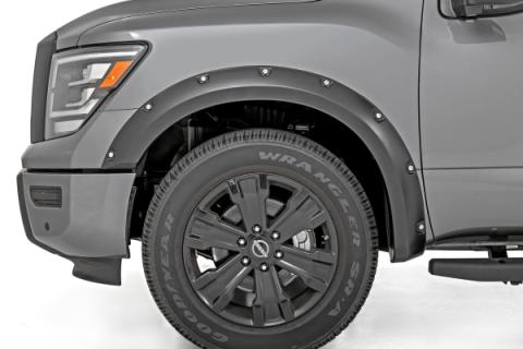 Pocket Fender Flares G41 Magnetic Black Nissan Titan 2WD/4WD (2017-2024) Rough Country