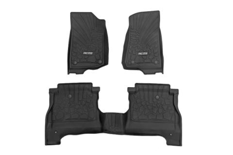 Flex-Fit Floor Mats FR &amp; RR RR Lockable Jeep Gladiator JT 4WD (20-25) Rough Country