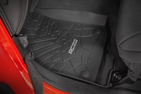Flex-Fit Floor Mats FR &amp; RR RR Lockable Jeep Gladiator JT 4WD (20-25) Rough Country