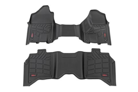 Sure-Fit Floor Mats Front &amp; Rear Crew Ram 2500/3500 2WD/4WD (2019-2026) Rough Country