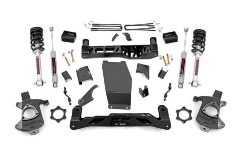 5 Inch Suspension Lift Kit w/N3 Shocks &amp; Struts 14-18 Silverado/Sierra 1500 4WD Cast Steel Rough Country