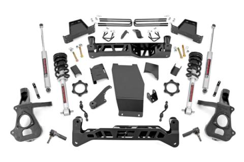 7 Inch Suspension Lift Kit Lifted Struts 14-18 Silverado/Sierra 1500 4WD Cast Steel Rough Country