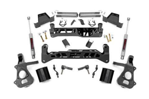 7.5 Inch Suspension Lift Kit w/N3 14-17 Silverado/Sierra 1500 2WD Cast Steel Rough Country
