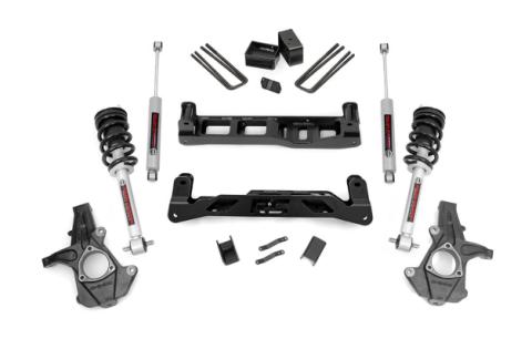 5 Inch Suspension Lift Kit w/N3 Shocks &amp; Struts 14-17 Silverado/Sierra 1500 2WD Cast Steel Rough Country