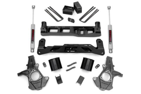 5 Inch Suspension Lift Kit No Struts w/N2.0 14-18 Silverado/Sierra 1500 2WD Aluminum/Stamped Steel Rough Country