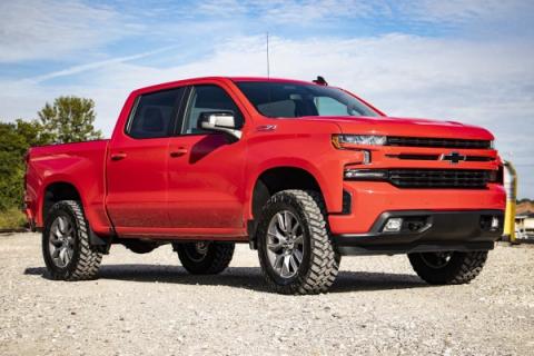 3.5 Inch Lift Kit Vertex Rear Mono Leaf Red Chevy Silverado 1500 (22-24) Rough Country