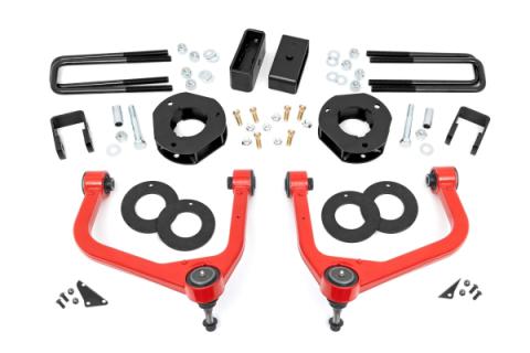 3.5 Inch Lift Kit Adaptive Ride Control Red Chevy/GMC Sierra 1500 (19-24)/Silverado 1500 (19-24) Rough Country