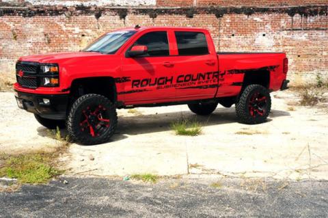 7 Inch Suspension Lift Kit Lifted Struts 14-18 Silverado/Sierra 1500 4WD Aluminum Rough Country