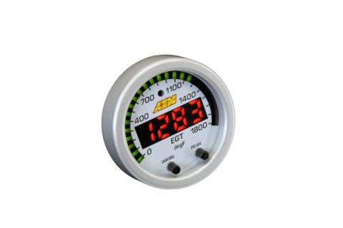 X-Series EGT Gauge Kit 0-1800F/0-1000C Black Bezel and Black Faceplate AEM Electronics
