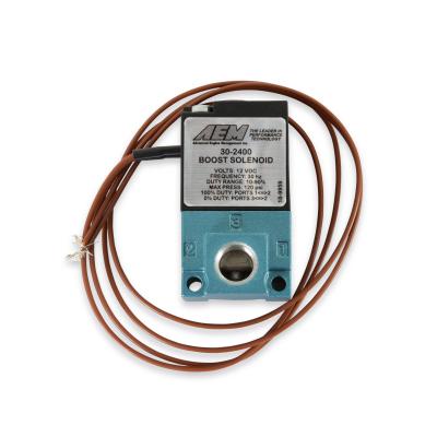 Boost Control Solenoid Kit 2 x 1/8 Inch NPT to 3/16 Inch Barb Adapter and Muffler AEM Electronics