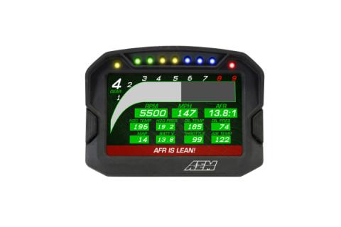 CD-5G Carbon Non-Logging Display with Internal GPS 5-inch diagonal screen, carbon fiber composite enclosure, GPS antenna and wiring harness included AEM Electronics