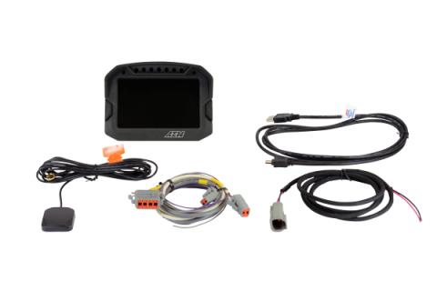 CD-5G Carbon Non-Logging Display with Internal GPS 5-inch diagonal screen, carbon fiber composite enclosure, GPS antenna and wiring harness included AEM Electronics