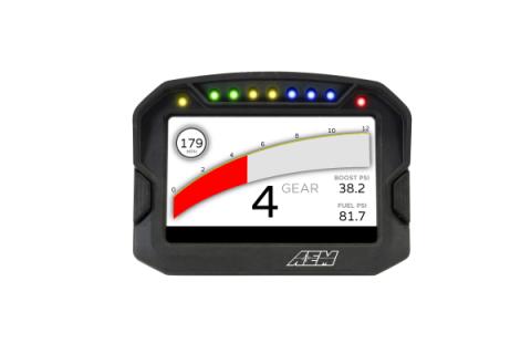 CD-5G Carbon Non-Logging Display with Internal GPS 5-inch diagonal screen, carbon fiber composite enclosure, GPS antenna and wiring harness included AEM Electronics