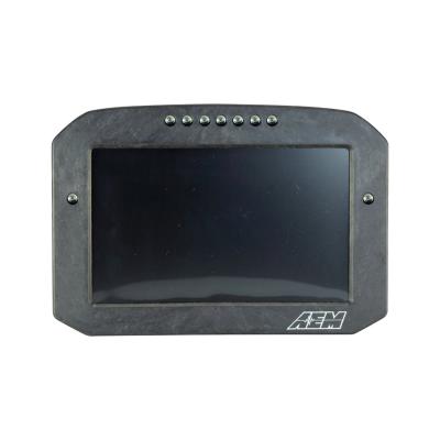 CD-7FG Carbon Flat Panel Non-Logging Display 7-inch diagonal screen, carbon fiber enclosure, GPS antenna and wiring harness included, Does Not Include Buttons (See PN 30-3610) AEM Electronics