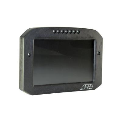 CD-7FG Carbon Flat Panel Non-Logging Display 7-inch diagonal screen, carbon fiber enclosure, GPS antenna and wiring harness included, Does Not Include Buttons (See PN 30-3610) AEM Electronics