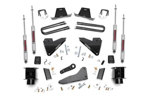 5 Inch Suspension Lift Kit Coil Spacers Radius Drops 13-15 RAM 3500 4WD Rough Country