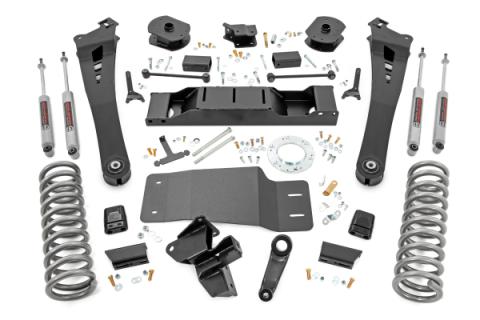 5 Inch Suspension Lift Kit Coil Springs Radius Arms 19-Up RAM 2500 4WD Diesel Rough Country
