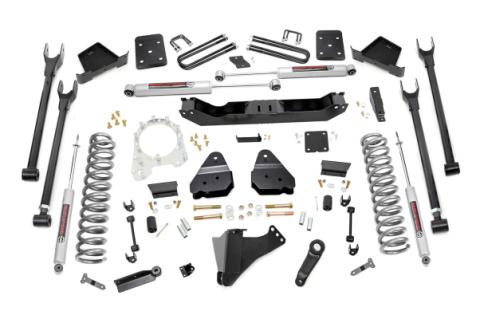 6 Inch Ford 4-Link Suspension Lift Kit 17-19 F-250/350 4WD Diesel 4 Inch Axle w/o Overloads Rough Country