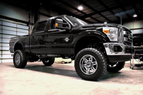 6 Inch Ford 4-Link Suspension Lift Kit Vertex Reservoir Shocks 11-14 F-250 4WD Overloads Rough Country