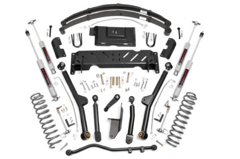 4.5 Inch Jeep Long Arm Suspension Lift System 84-01 XJ Cherokee-2.5L/4.0L/NP242 Rough Country