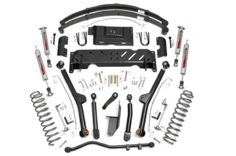 4.5 Inch Jeep Long Arm Suspension Lift System 84-01 XJ Cherokee-2.5L/4.0L/NP242 Rough Country