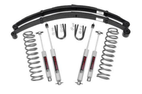 3 Inch Jeep Suspension Lift System N3 Shocks 84-01 Cherokee XJ Rough Country