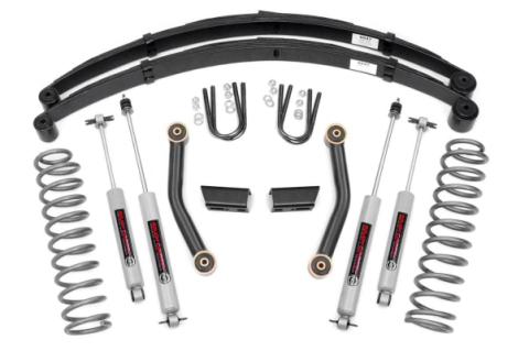 3 Inch Jeep Series II Suspension Lift System N2.0 Shocks 84-01 Cherokee XJ Rough Country