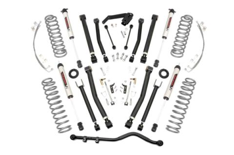 4 Inch Jeep X-Series Suspension Lift Kit w/V2 Shocks 07-18 Wrangler JK Rough Country