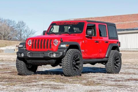 2.5 Inch Jeep Suspension Lift Kit V2 Shocks &amp; Springs 18-20 Wrangler JL Rough Country