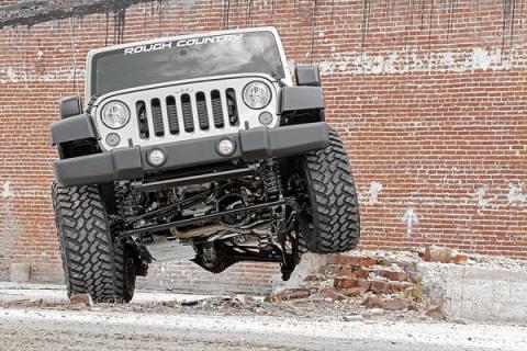 4 Inch Jeep Suspension Lift Kit V2 Monotube Shocks 07-18 Wrangler JK Unlimited Rough Country