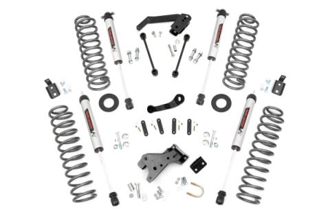 4 Inch Jeep Suspension Lift Kit V2 Monotube Shocks 07-18 Wrangler JK Rough Country