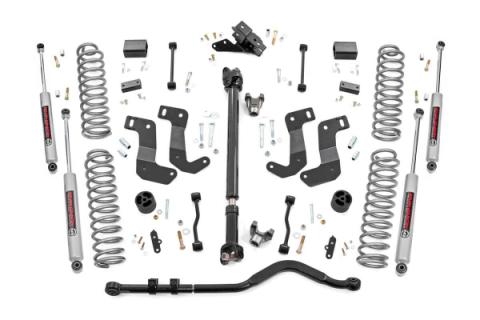 3.5 Inch Jeep Suspension Lift Kit Preminum N3 Shocks Stage 2 Coils &amp; Control Arm Drop 18-20 Wrangler JL Unlimited Rubicon Rough Country