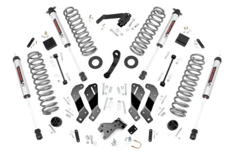 3.5 Inch Jeep Suspension Lift Kit w/V2 Shocks Control Arm Drop 07-18 Wrangler JK Rough Country