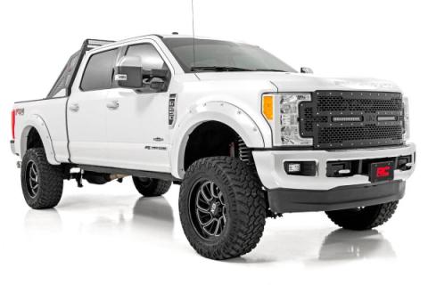 Ford Front Adjustable Vertex Shocks 05-20 F-250 for 4.5 Inch - 6 Inch Lifts Rough Country
