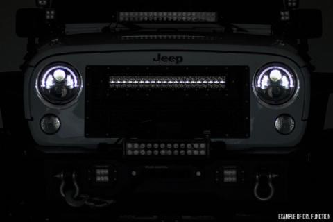 Sierra Mesh Grille 30 Inch Dual Row Black Series LED w/Amber DRL 14-15 Sierra 1500 Rough Country