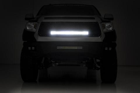 Toyota Mesh Grille w/30 Inch Dual Row Black Series LED w/Amber DRL 14-17 Tundra Rough Country