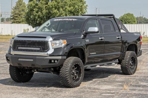 Toyota Mesh Grille w/30 Inch Dual Row Black Series LED w/Amber DRL 14-17 Tundra Rough Country