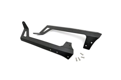 Jeep 50 Inch Straight LED Light Bar Upper Windshield Mounts 07-18 Wrangler JK Rough Country