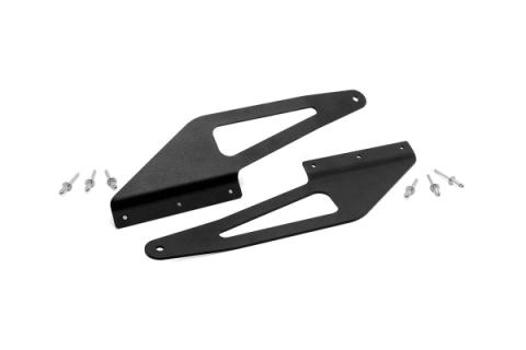Jeep 50 Inch Curved LED Light Bar Upper Windshield Mounts 93-98 ZJ Grand Cherokee Rough Country
