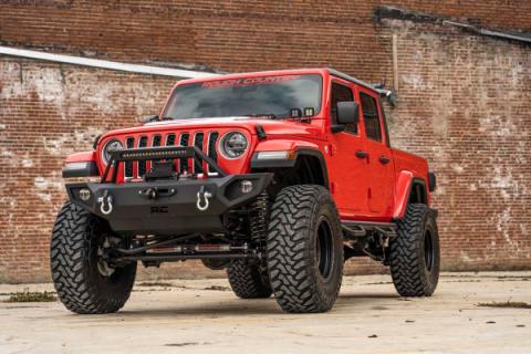 Jeep Quad LED Light Pod Kit -Black Series w/Amber DRL 18-20 JL 20-Up Gladiator Rough Country