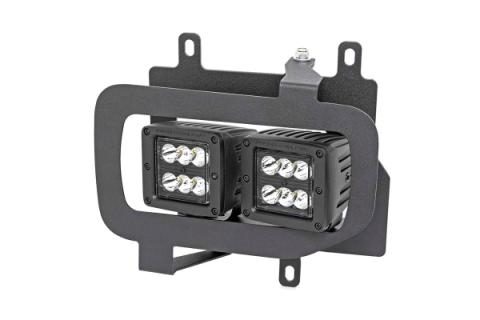 Ford LED Fog Light Kit Black Series w/ Spot Beam 15-19 F-150 Rough Country