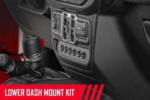 MLC-6 Multiple Light Controller Lower Dash Mount Kit 18-20 Wrangler JL, 20 Gladiator JT Rough Country