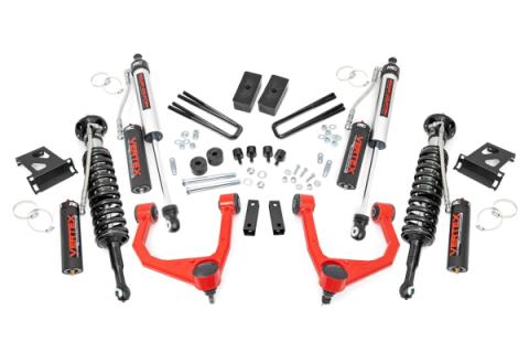 3.5 Inch Lift Kit Vertex Red Toyota Tundra 4WD (2007-2021) Rough Country