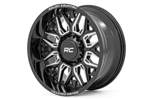 86 Series Wheel One-Piece Gloss Black 20x10 6x135 -19mm Rough Country