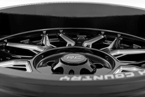 86 Series Wheel One-Piece Gloss Black 20x10 6x135 -19mm Rough Country