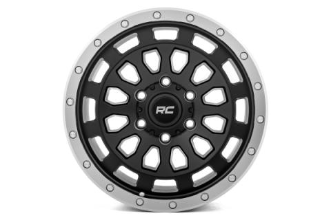 87 Series Wheel Simulated Beadlock Black/Machined 17x8.5 6x5.5 +0mm Rough Country