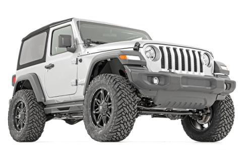 3.5 Inch Jeep Suspension Lift Kit Preminum N3 Shocks Stage 2 Coils &amp; Control Arm Drop 18-20 Wrangler JL Rubicon-2 Door Rough Country