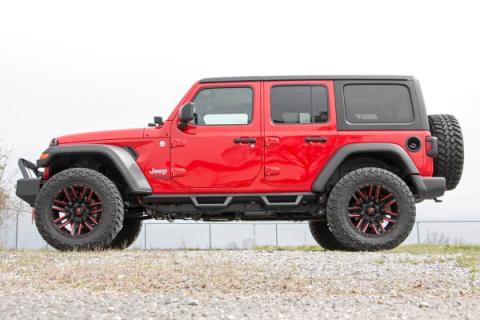 Jeep Contoured Drop Steps 18-20 Wrangler JL Unlimited 4 Door Rough Country