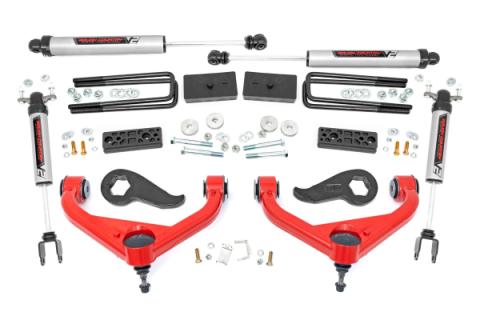 3 Inch Lift Kit UCAs V2 Red Silverado/Sierra 2500HD/3500HD (20-26) Rough Country